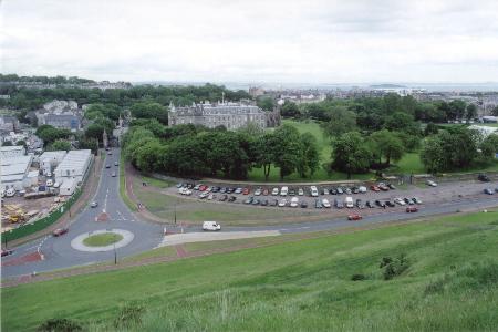 Looking Down on Queen's Drive & Holyrood Palace
