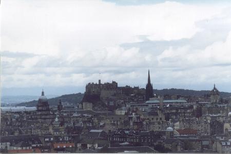 View of Edinburgh Castle from Arthur's Seat - Cloudy! (these were taken only minutes apart!)