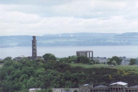 View of Calton Hill from Arthur's Seat