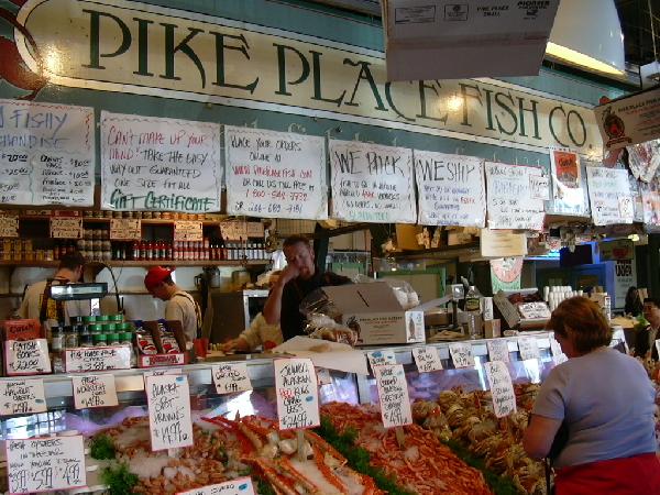 Pike Place Fish Co. - look out for flying fish!