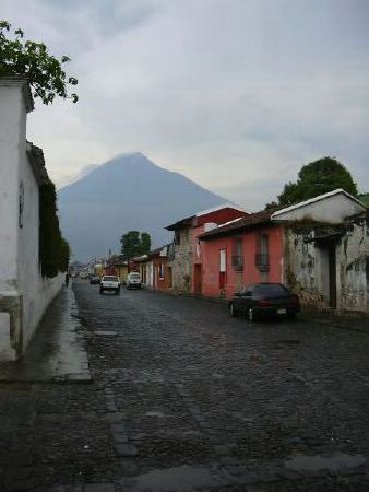 Agua Volcano from a street in Antigua
