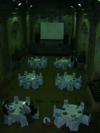 Wedding reception setup at Capuchinas Convent