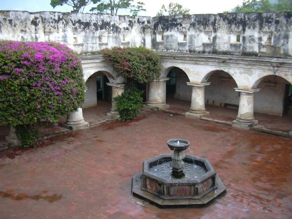 View of the courtyard at Capuchinas Convent