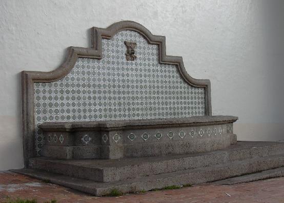 Fountain at church in Santa Luca
