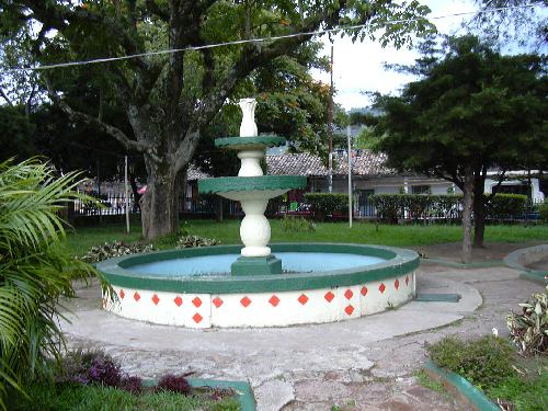 Fountain in square in Valle de Angeles